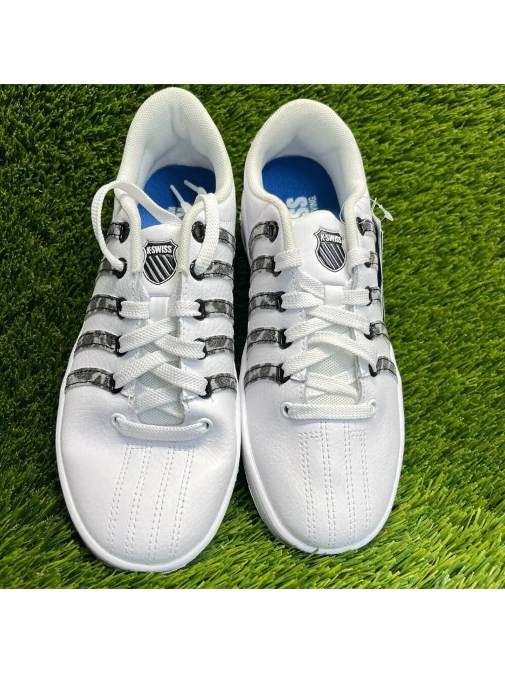 K-Swiss Court Pro II Leopard Womens Size 7 White Black Athletic Shoes Sneakers